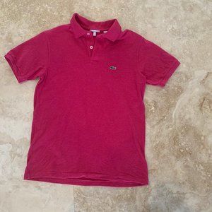 Lacoste Polo Shirt. Size 16 Color Fuscia